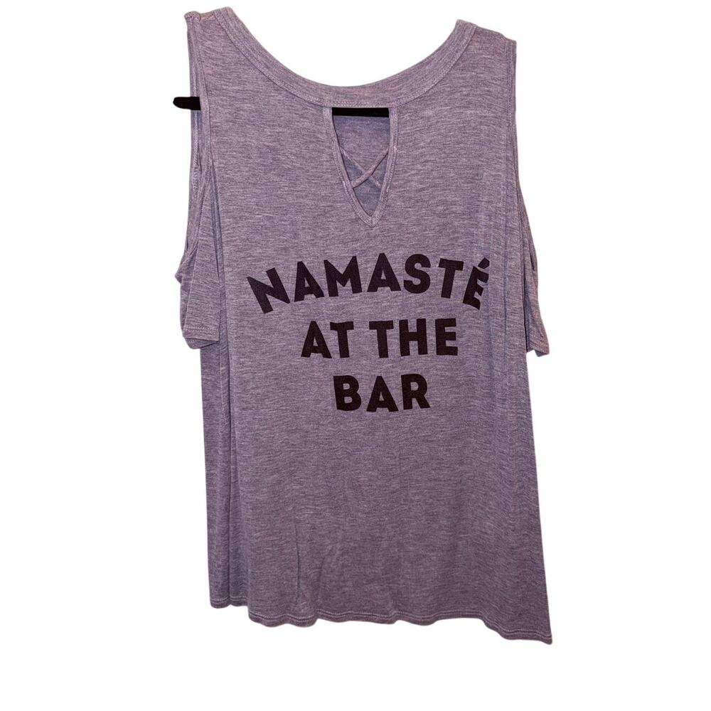 Alya Gray Cold Shoulder Graphic Tee